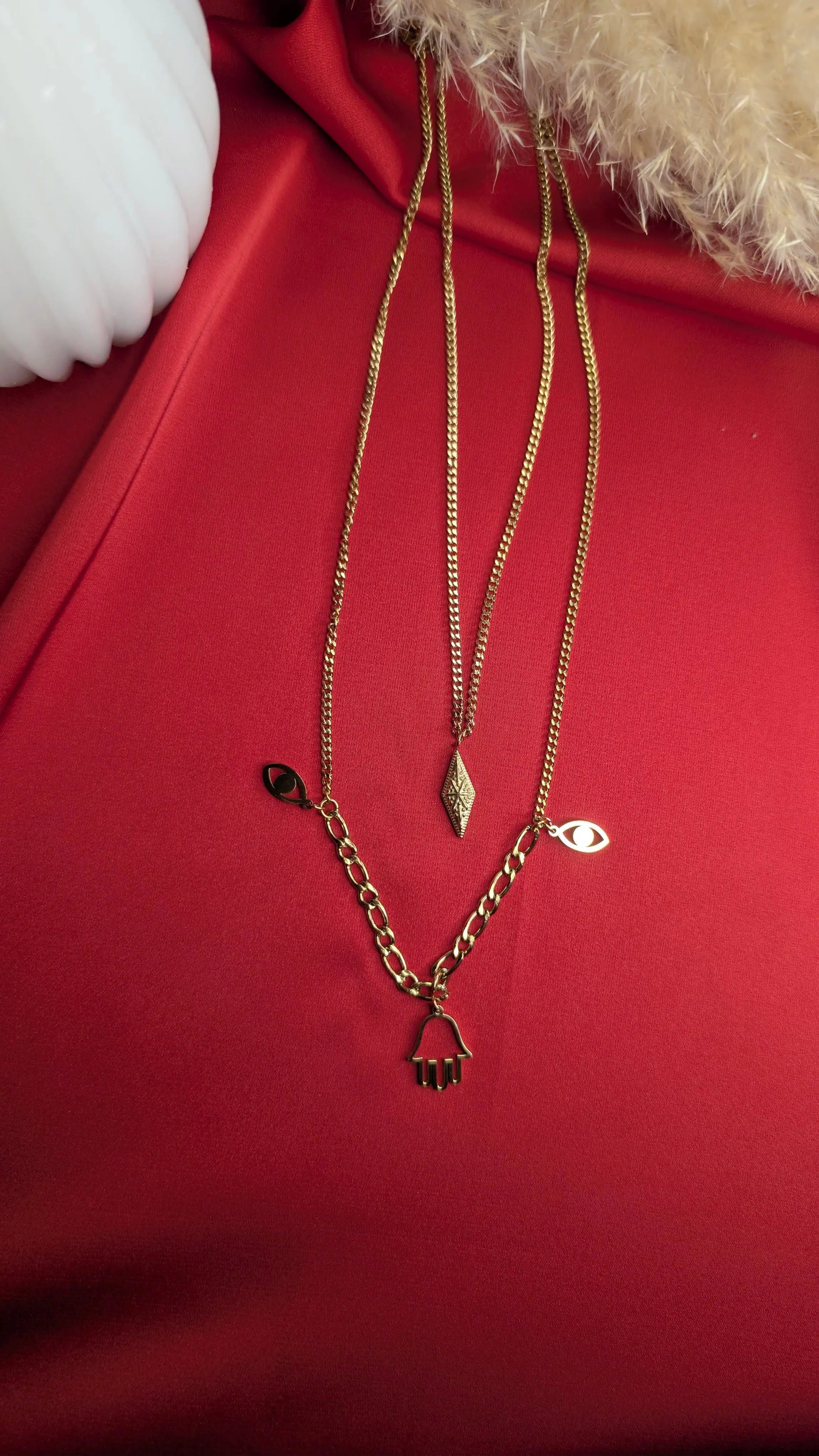 Collier Duo Doré “Protecta” ByHiba jewelry