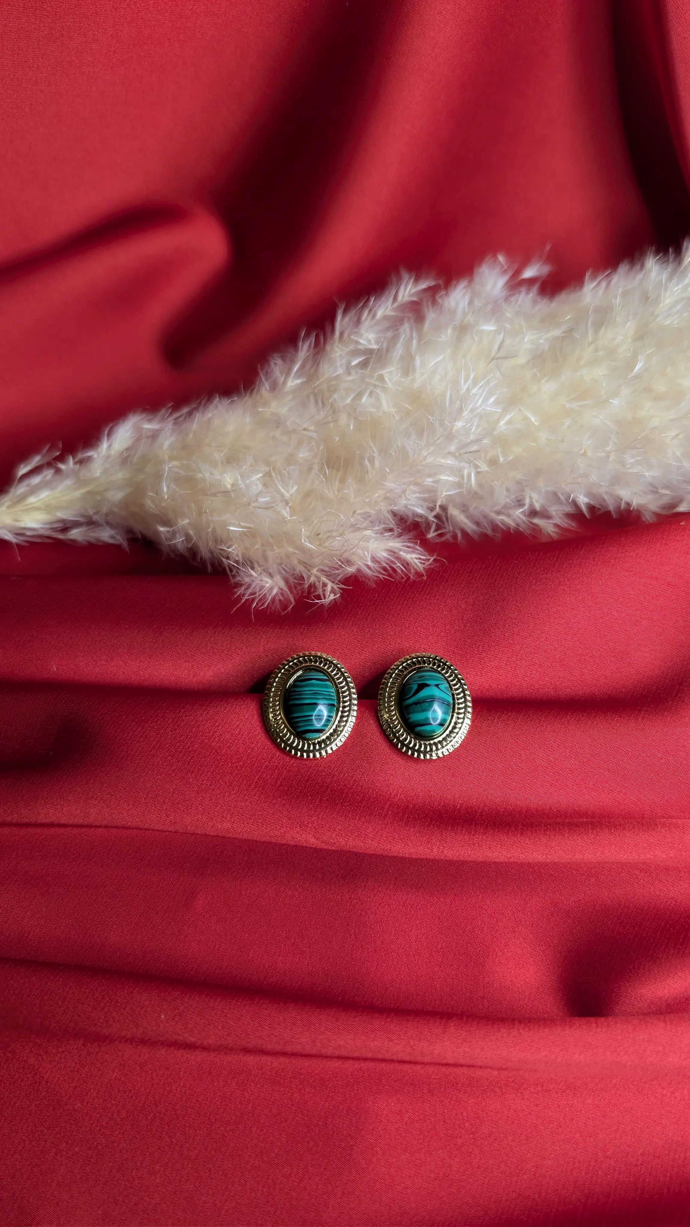 Boucles d’oreilles “Émeraude Antique” ByHiba jewelry