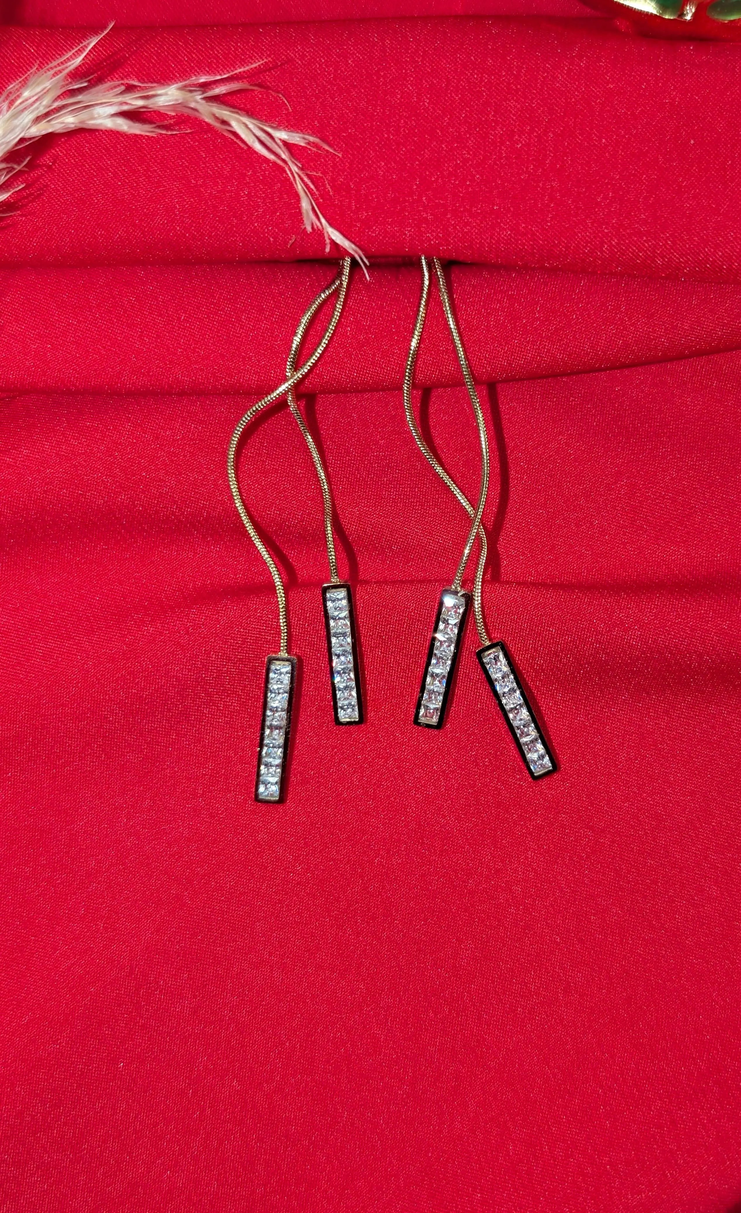 Boucles d'oreilles  pendantes Lignes de lumière ByHiba jewelry