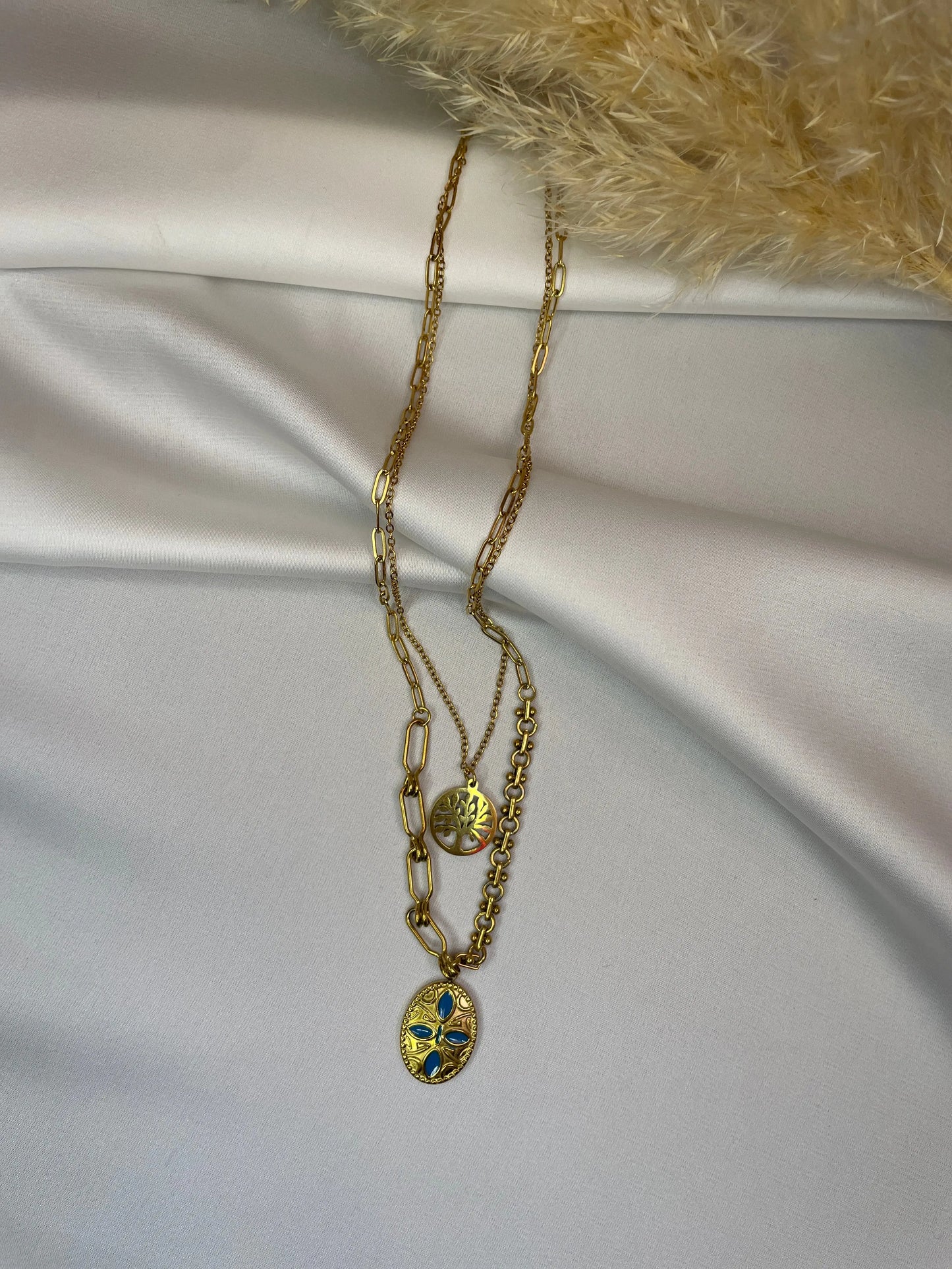collier Royal Blue Charm ByHiba jewelry