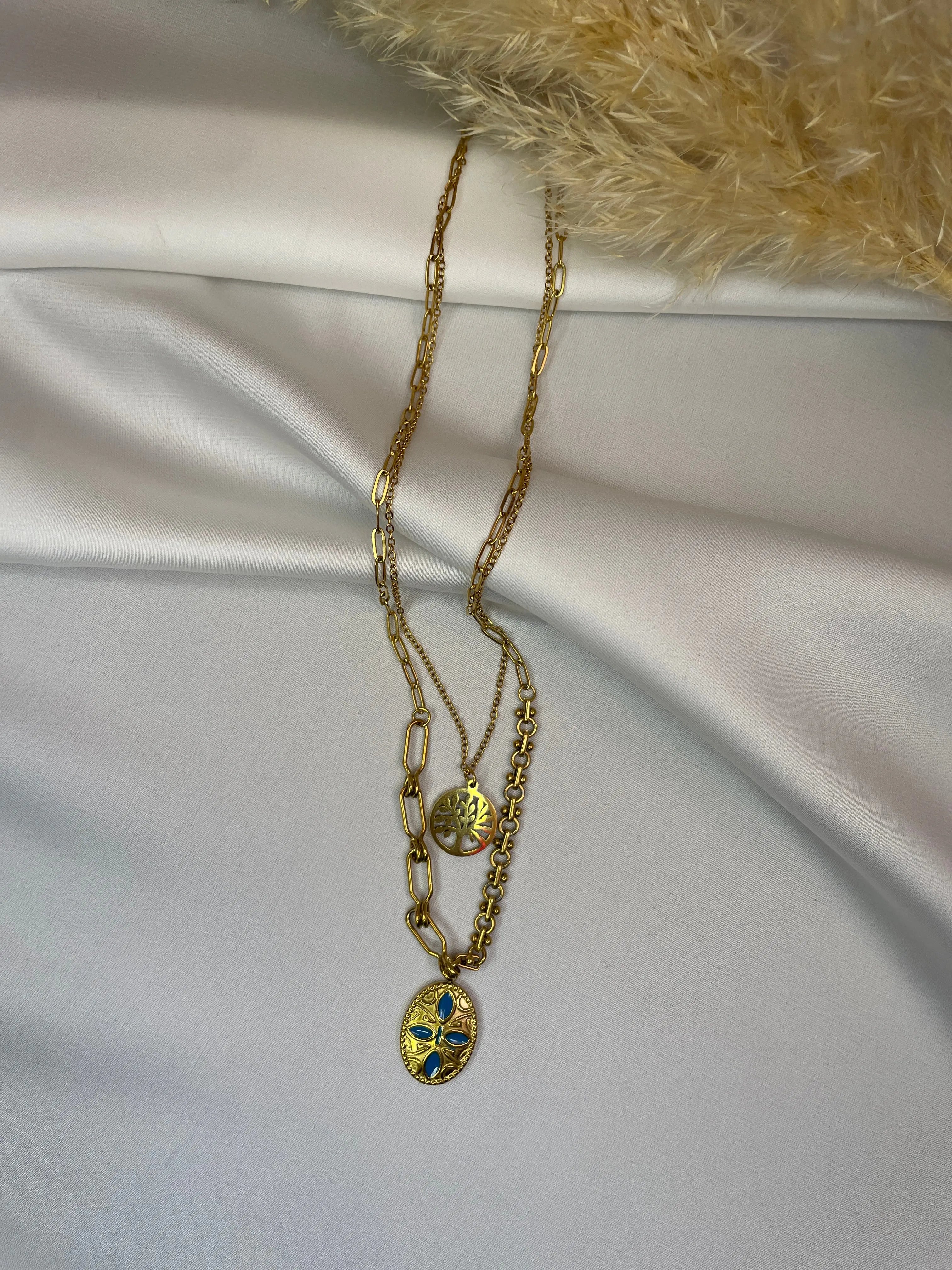 collier Royal Blue Charm ByHiba jewelry