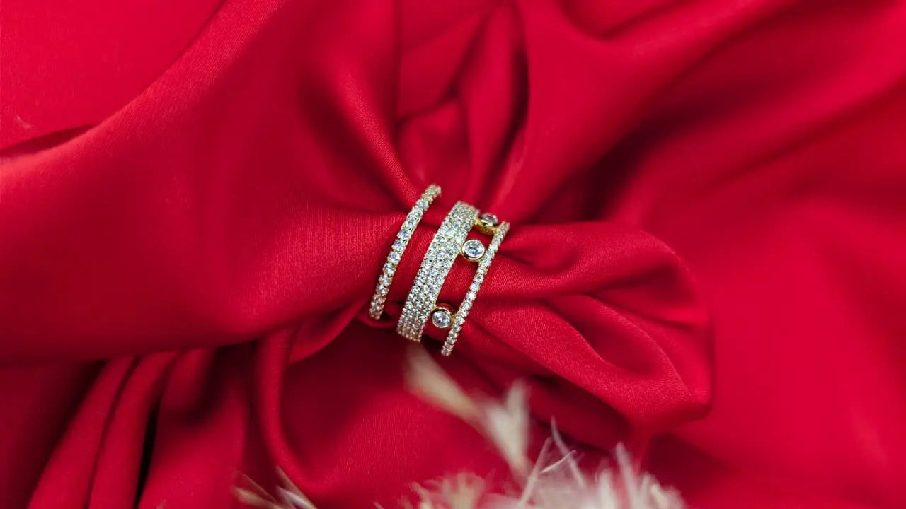 Bague doré éclat éternel ByHiba jewelry