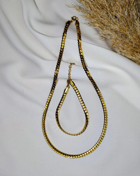 Parure Éclat Royal - parure dorée ByHiba jewelry